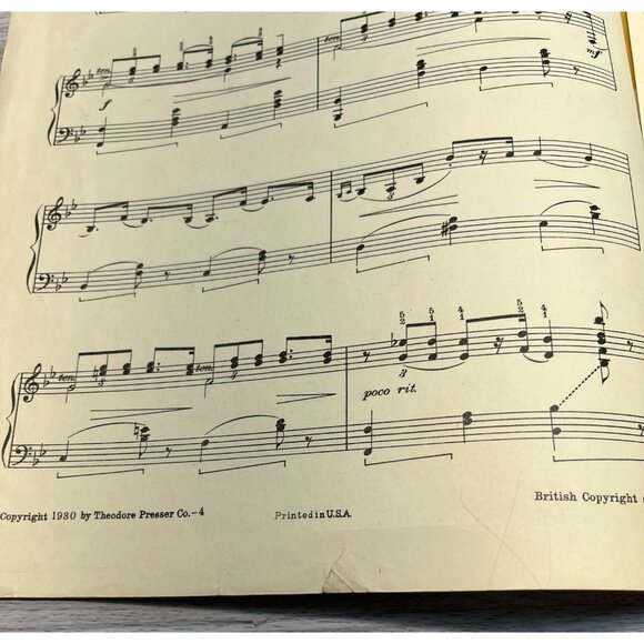 Dance of the Fauns Vtg Piano Sheet Music George S Schuler 30s Pianoforte - Picture 3 of 6